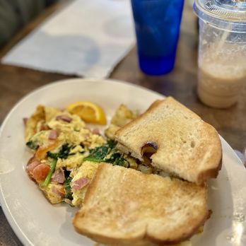 The Breakfast Nook - a plate of food and a drink - Breakfast & Brunch Near Me - North Haven, Connecticut