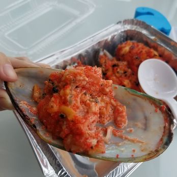 Omiya Sushi - Baked "Mussels". No actual whole mussel under the baked mixture. - Japanese Near Me - Brooklyn, New York Omiya Sushi - Baked "Mussels". No actual whole mussel under the baked mixture. - Japanese Near Me - Brooklyn, New York