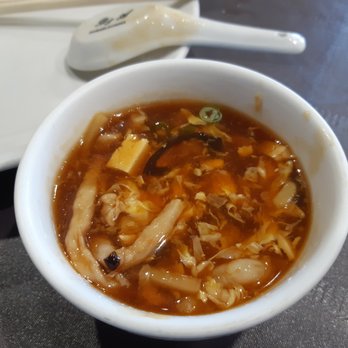 Burnaby Palace Restaurant - An order of Hot & Sour Soup yields approximately 9 of these small bowls of soup. - Chinese Near Me - Burnaby, British Columbia