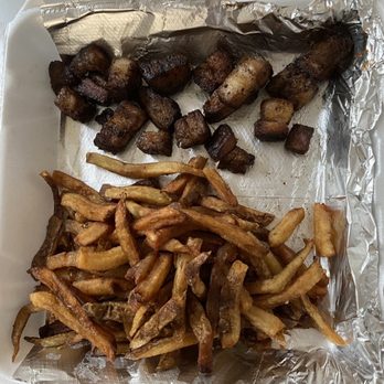 Como Smoke and Fire - Pork BELLY burnt?? Ends?? This is the entire order $17!! - Barbeque Near Me - Columbia, Missouri Como Smoke and Fire - Pork BELLY burnt?? Ends?? This is the entire order $17!! - Barbeque Near Me - Columbia, Missouri