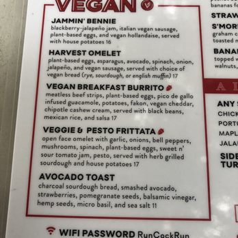 Breakfast Republic - Vegan portion of the breakfast menu - Breakfast & Brunch Near Me - Irvine, California
