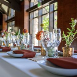 Pinsky’s Planning - She helped add some of the decor to the dining tables.