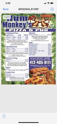 Menu photo 1 Rum Monkeys Pizza & Pub Jefferson Hills, PA Menu photo 1 Rum Monkeys Pizza & Pub Jefferson Hills, PA