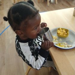 Nia House Learning Center - Tyson's first week having lunch at Nia house