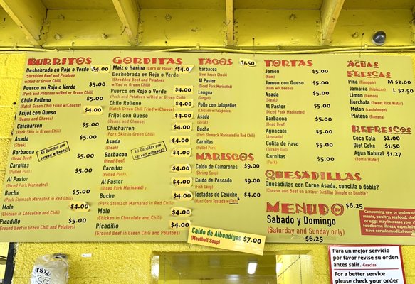 Menu photo 5 El Paisa Albuquerque, NM