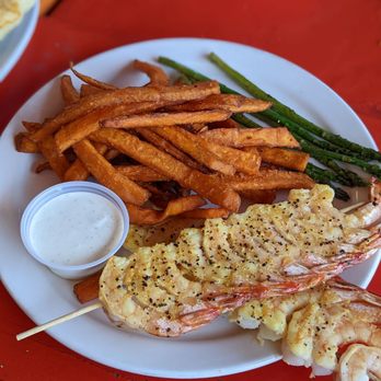 Vernon’s Lakeside - Shrimp skewers - American Near Me - Seven Point, Texas Vernon’s Lakeside - Shrimp skewers - American Near Me - Seven Point, Texas