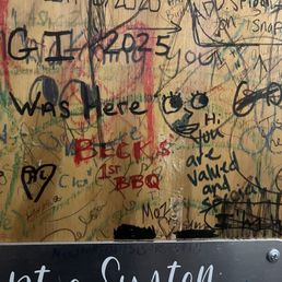 Some of the lovely notes on the inside of the ladies room stall. It's got character! Some of the lovely notes on the inside of the ladies room stall. It's got character!