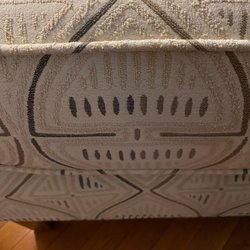 Havertys Furniture - Mismatched fabric and poorly made pillows