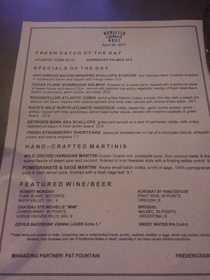 Menu photo 4 Bonefish Grill Fredericksburg, VA