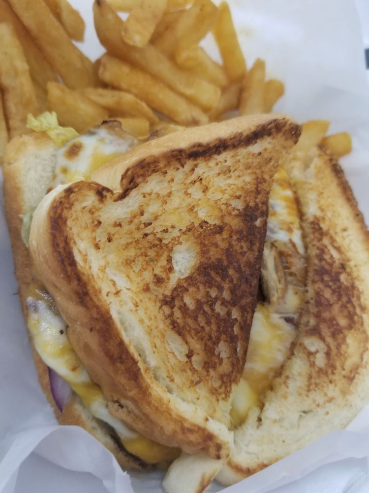 Grilled chicken sandwich and fries. The sandwich was amazing and the fries are crispy with great