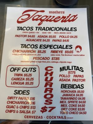Menu photo 2 Mothers Tacos Ventura, CA Menu photo 2 Mothers Tacos Ventura, CA