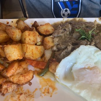 Tostadas - Chile verde and eggs - Breakfast & Brunch Near Me - San Jose, California Tostadas - Chile verde and eggs - Breakfast & Brunch Near Me - San Jose, California