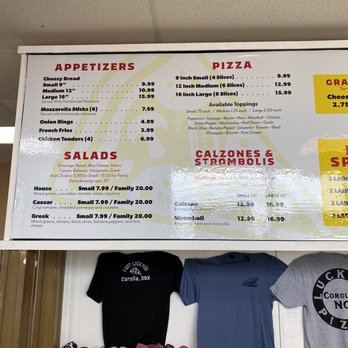 Lucky's Pizza & Sub House - Menu mounted on the wall - Pizza Near Me - Corolla, North Carolina Lucky's Pizza & Sub House - Menu mounted on the wall - Pizza Near Me - Corolla, North Carolina