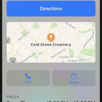 Cold Stone Creamery - Web says they close at 11pm - Ice Cream & Frozen Yogurt Near Me - Silver Spring, Maryland