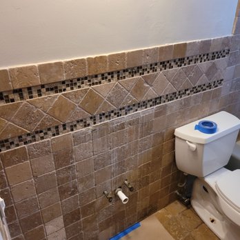 AC Junior's Handyman Services - Tile bathroom walls were removed. - Handyman Near Me