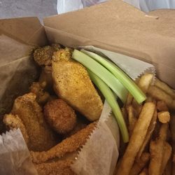 Wings house - Never tried. Hot food. Reasonable prices.