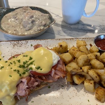 First Watch - Eggs Benedict with Potatoes and side of Biscuits and Gravy - Breakfast & Brunch Near Me - Kildeer, Illinois First Watch - Eggs Benedict with Potatoes and side of Biscuits and Gravy - Breakfast & Brunch Near Me - Kildeer, Illinois