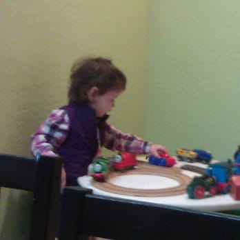 Bertha's Cafe & Catering - Little Toy area for kids with Thomas Train cars and blocks. - Sandwiches Near Me - Phoenix, Arizona