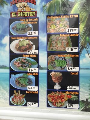 Menu photo 7 Mariscos El Bigoton Los Angeles, CA