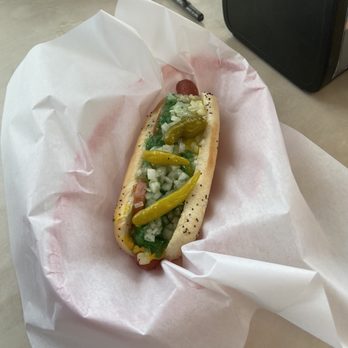 Dog n Suds - Chicago Dog! Spot on if you're looking for a traditional hot dog from Chicago! Best toppings and again 100% beef hot dog - Hot Dogs Near Me - Temecula, California