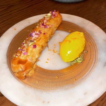 Mara - MARAKLAVA - Wildflower Honey and Bee Pollen Cremeux, Walnut Pistachio, Saffran Ice Cream (8/10) - Mediterranean Near Me - Minneapolis, Minnesota Mara - MARAKLAVA - Wildflower Honey and Bee Pollen Cremeux, Walnut Pistachio, Saffran Ice Cream (8/10) - Mediterranean Near Me - Minneapolis, Minnesota