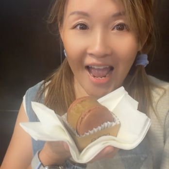 Noodle St - Giant desert:  coffee ice cream macaron - Noodles Near Me - Arcadia, California