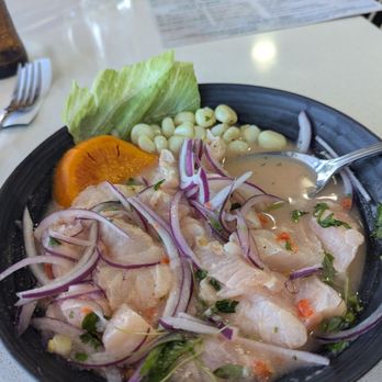 Delicias Del Peru - Spicy Ceviche with Corvina - Peruvian Near Me - Hollywood, Florida