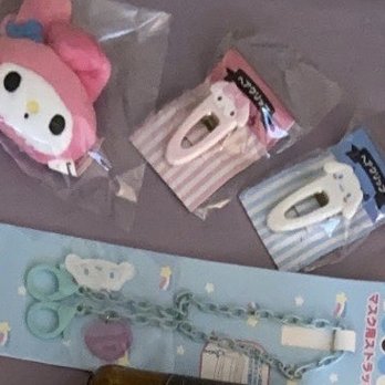 Sanrio - Free with 50$ Purchase Sanrio FOTM My Melody Plush Keychain, My Melody Hair Clip, Cinnamon Roll Hair Clip and Mask Chain - Toy Stores Near Me - Los Angeles, California