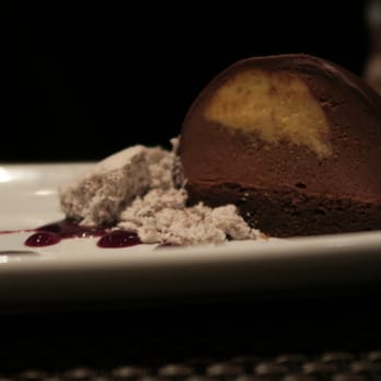 AnQi Bistro - Flourless Chocolate Dome Cake - Asian Fusion Near Me - Costa Mesa, California