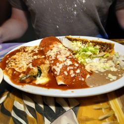 Entre Amigos - "Build Your Own Combo" Chile poblano, burrito, taco.