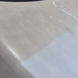 Left car with grime Left car with grime
