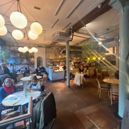 Inside the upstairs cafe. Window bar/street view on the left side not pictured. Inside the upstairs cafe. Window bar/street view on the left side not pictured.