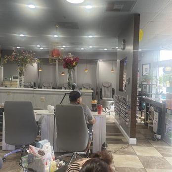 Top Coat Nail Salon - Husband getting a manicure & pedicure and me getting pedicure - Nail Salons Near Me - Sacramento, California Top Coat Nail Salon - Husband getting a manicure & pedicure and me getting pedicure - Nail Salons Near Me - Sacramento, California
