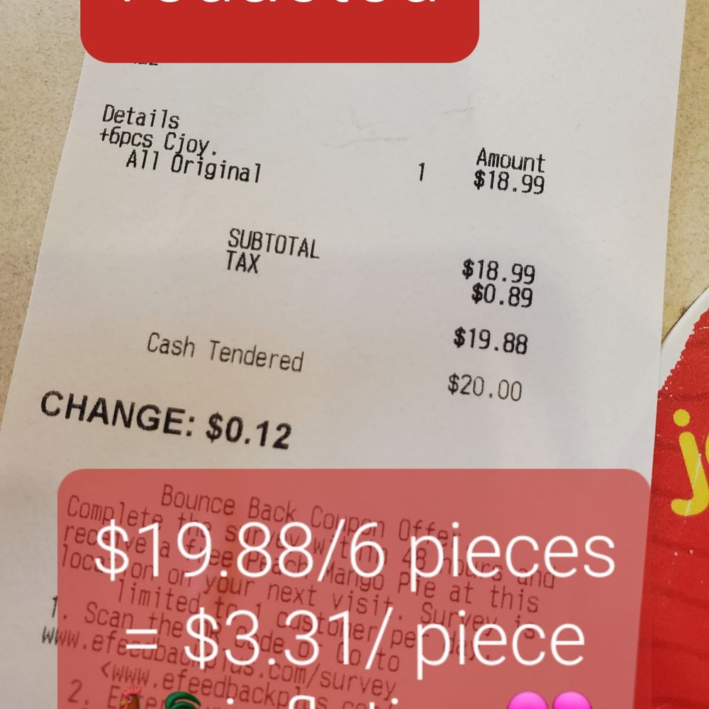 Jollibee - Asking for a friend, is there a better deal if I catch my own chicken and bring it? XD - Fast Food Near Me - Honolulu, Hawaii
