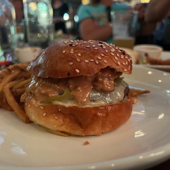 Saints & Scholars Irish Pub - Peanut butter + jalapenos + bourbon bacon jam smashburger! - Irish Pub Near Me - Snoqualmie, Washington Saints & Scholars Irish Pub - Peanut butter + jalapenos + bourbon bacon jam smashburger! - Irish Pub Near Me - Snoqualmie, Washington