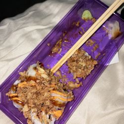 Kroger - Doesn't look like much but I love their Crunchy California Roll.... Available for $6 on Wednesdays!