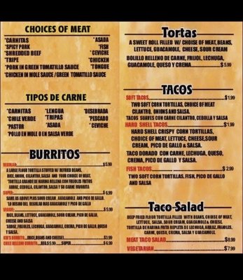Menu photo 2 Tannya's Taqueria Napa, CA Menu photo 2 Tannya's Taqueria Napa, CA