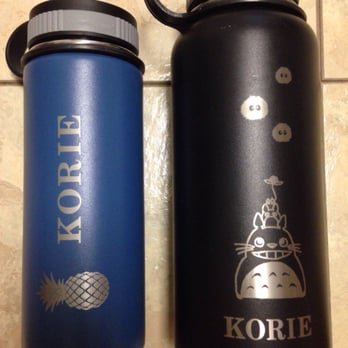 Awardline - Custom hydro flask engraving!! They can do practically any image that's black and white! Soo awesome! - Trophy Shops Near Me - Waipahu, Hawaii