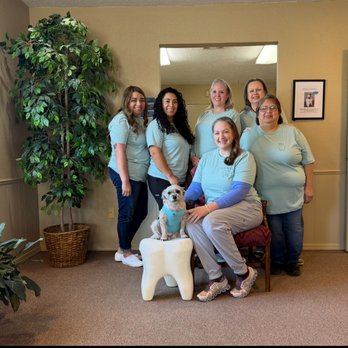 Michele Walker, DDS - MW Family Dentistry - Anita (far left) made us all matching shirts, she is so crafty and managed to surprise everyone with them. Thanks Anita!!! - General Dentistry Near Me - Moore, Oklahoma Michele Walker, DDS - MW Family Dentistry - Anita (far left) made us all matching shirts, she is so crafty and managed to surprise everyone with them. Thanks Anita!!! - General Dentistry Near Me - Moore, Oklahoma