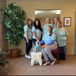 Michele Walker, DDS - MW Family Dentistry - Anita (far left) made us all matching shirts, she is so crafty and managed to surprise everyone with them. Thanks Anita!!!