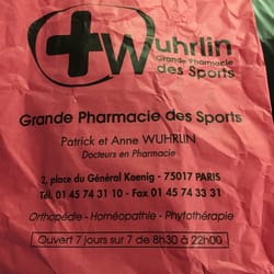 Grande Pharmacie des Sports - Open 7 days a week  8:30am to 22:00 (10pm)