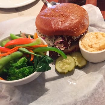 Yard House - Nashville hot chicken sandwich. Not what I expected, good flavor but breaded and fried so a bit too greasy - Bars Near Me - Temecula, California