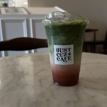 Just Cuz Cafe - strawberry matcha - Cafes Near Me - Lacey, Washington Just Cuz Cafe - strawberry matcha - Cafes Near Me - Lacey, Washington