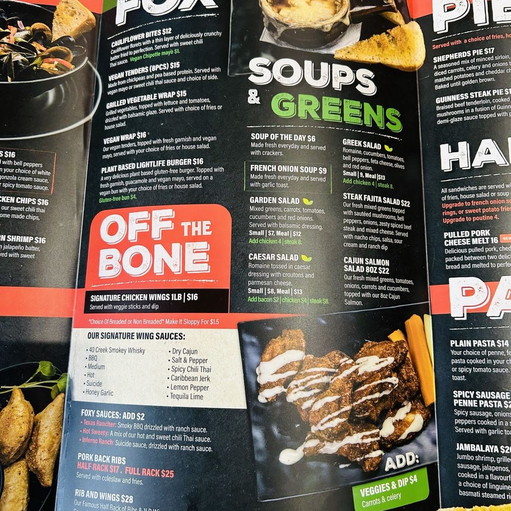 Tipsy Fox - Menu - Pubs Near Me - Erin, Ontario Tipsy Fox - Menu - Pubs Near Me - Erin, Ontario