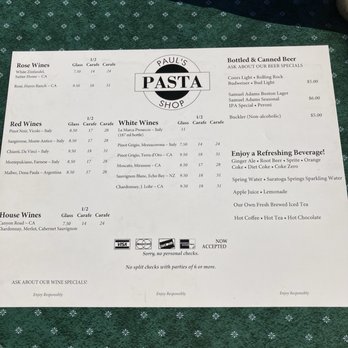 Paul's Pasta Shop - Menu - Italian Near Me - Groton, Connecticut Paul's Pasta Shop - Menu - Italian Near Me - Groton, Connecticut