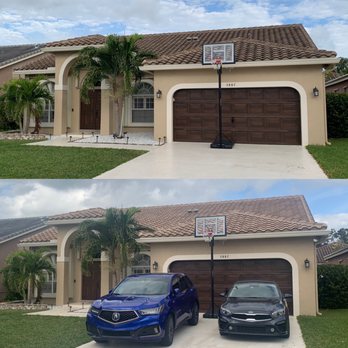 Spotless Pressure Washing - Before and after of super clean roof - Pressure Washers Near Me - Boca Raton, Florida Spotless Pressure Washing - Before and after of super clean roof - Pressure Washers Near Me - Boca Raton, Florida