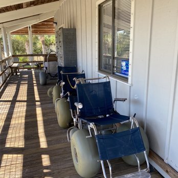 Caladesi Island State Park - Looks like beach accessible wheel chairs - Parks Near Me - Dunedin, Florida