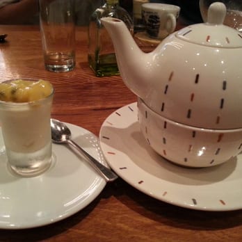Seasons Restaurant - Mint tea with passionfruit mousse - Modern European Near Me - Amsterdam, New Hampshire