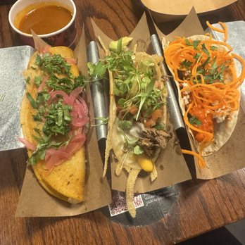 Velvet Taco - Quesa Birria Duo, Slow-Roasted Angus Brisket, Buffalo Chicken - New American Near Me - Scottsdale, Arizona Velvet Taco - Quesa Birria Duo, Slow-Roasted Angus Brisket, Buffalo Chicken - New American Near Me - Scottsdale, Arizona
