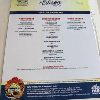 The Edison Kitchen & Cocktails - New American Near Me - Milwaukee, Wisconsin